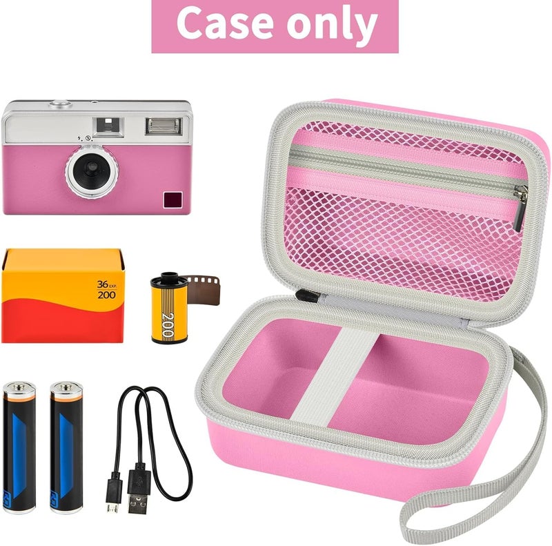Grapsa Digital Camera Case Compatible with KODAK EKTAR H35 H35N Half Frame Film Camera, Storage Holder Organizer for Kodak Ultra F9 M35 M38 Paper Shoot kamera, 35mm Film Rolls (Box Only) -Pink - Image 2